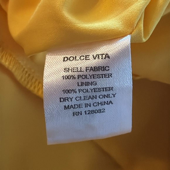 Dolce Vita Yellow Pleated Romper, xs. - Picture 5 of 10